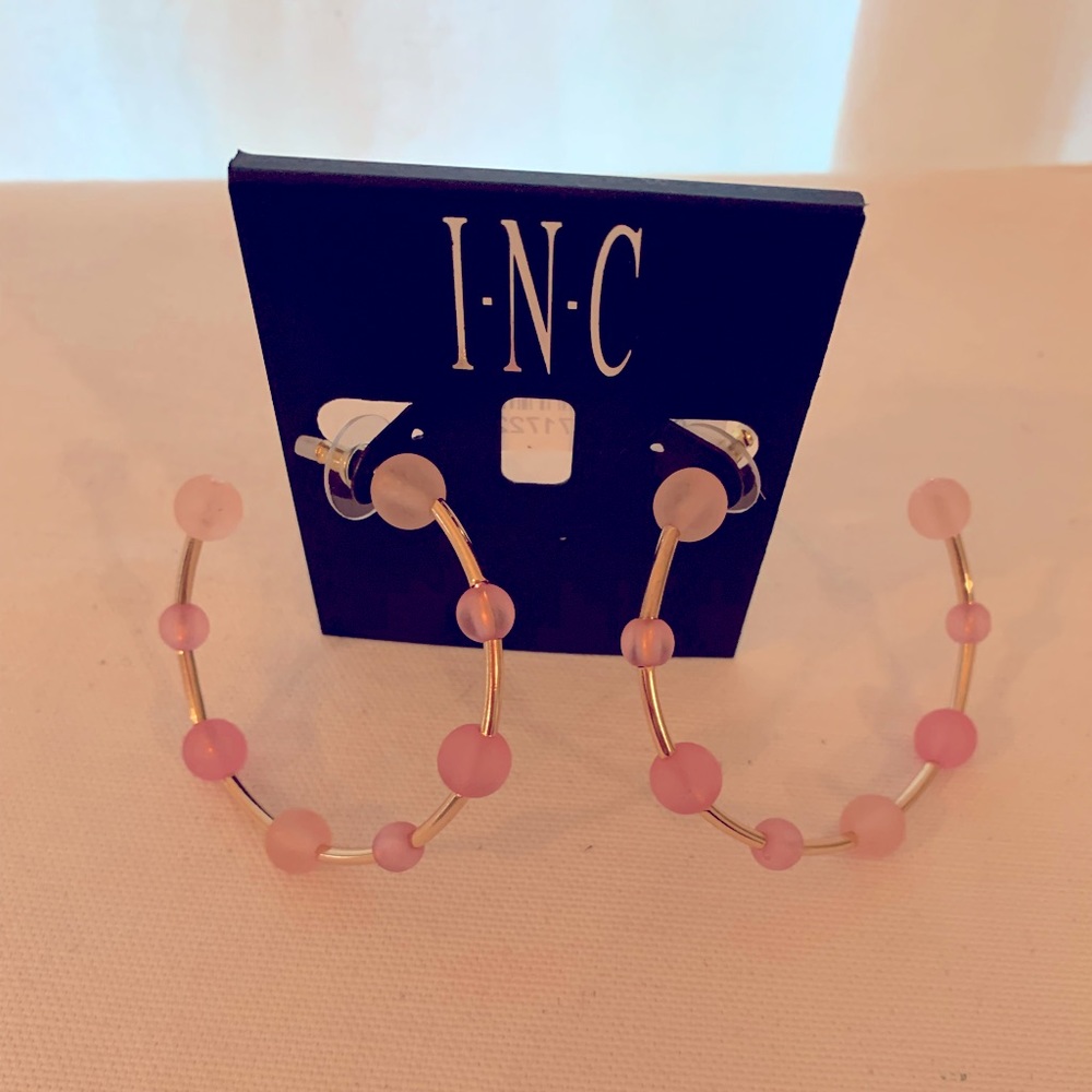 INC pink earrings NWT